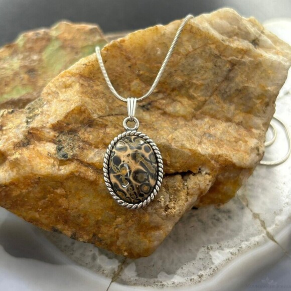 Carolyn Pollack Sterling Picture Jasper Pendant with 16" Necklace For Women - Picture 6 of 10